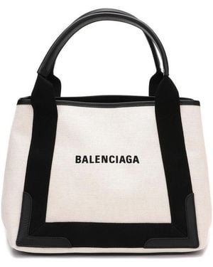 Balenciaga Small Cabas Logo Tote Bag - Black
