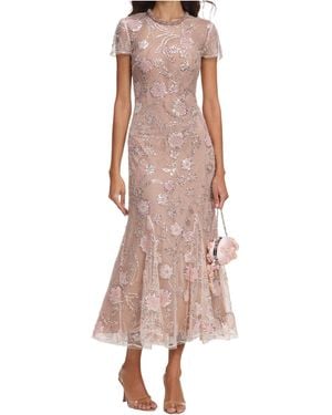 knee length dresses for ladies Self-Portrait One Shoulder Guipure-lace Midi Dress – Runway Catalog