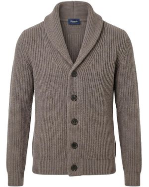 Drumohr Long-Sleeve Single-Breasted Cardigan - Grey