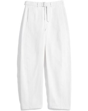Lemaire Twisted Belted Trousers - White