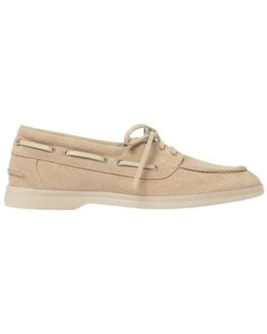 SCAROSSO Lia Boat Shoes - Natural
