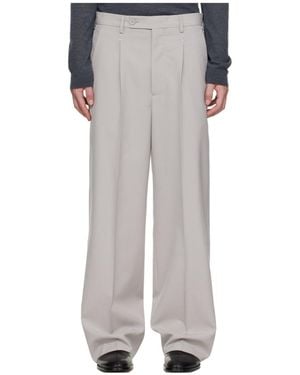 MM6 by Maison Margiela Pleated Tailored Trousers - Grey