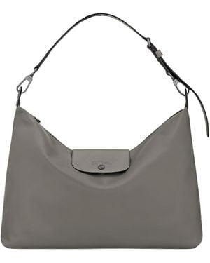 Longchamp Flap Detail Shoulder Bag - Grey