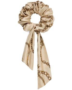 Celine Chains Bow Scrunchy - Metallic