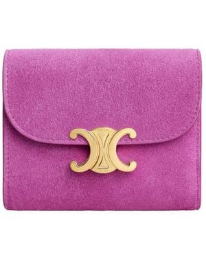 Celine Small Flap Wallet Triomphe - Pink