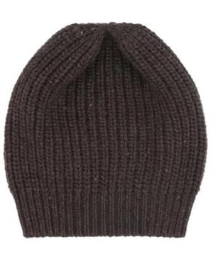ニットキャップ・ビーニー BRUNELLO CUCINELLI SEQUINNED CASHMERE SILK BEANIE BRUNELLO CUCINELLI Ribbed sequin-embellished cashmere and