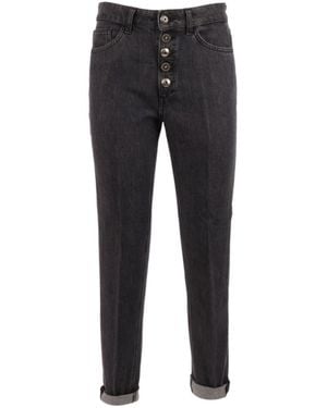 Dondup Cropped Tapered Jeans - Black