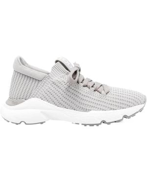 Tod's Logo Embossed Lace-Up Trainers - White