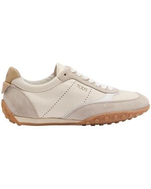 Tod's Sportiva 13M Paneled Leather Sneakers - White