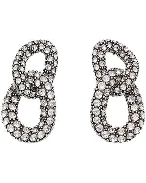 Isabel Marant Rhinestone Earrings - White