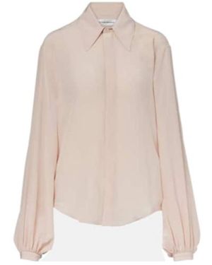 Victoria Beckham Silk Shirt - Natural