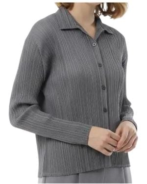 Pleats Please Issey Miyake Pleated Shirt - Grey