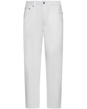 Palm Angels Straight Leg Jeans - White
