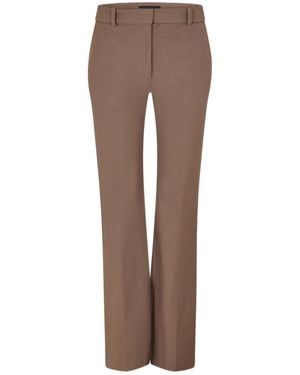 JOSEPH Tafira Gabardine Stretch Pants - Brown