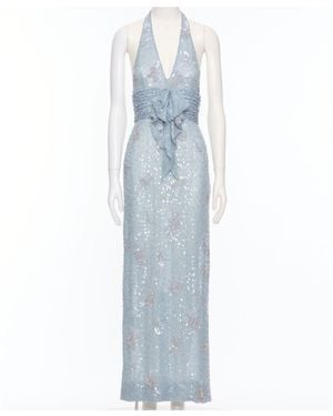 Valentino Halter Neck Dress - Blue