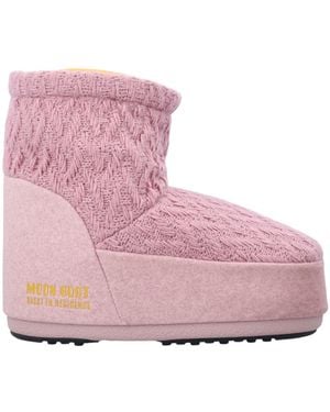 Moon Boot X Guest Knitted Panel Snow Boots - Pink