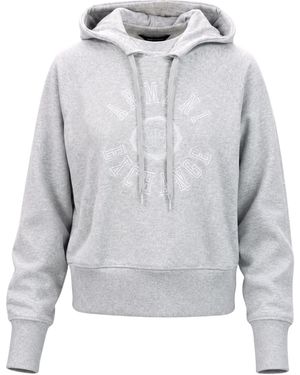 ARMANI EXCHANGE Long-Sleeved Hooded Sweatshirt - Gray