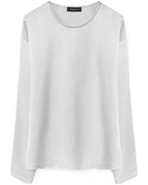 Fabiana Filippi Silk Satin Blouse - White