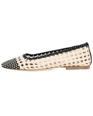 STAUD Nell Crochet Ballet Flats - Metallic