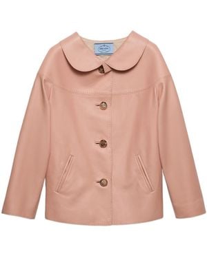 Prada Nappa Leather Jacket - Pink
