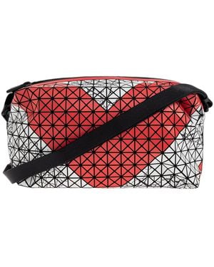 Issey Miyake Geometric Heart-Print Shoulder Bag - Red