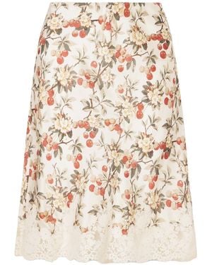 Doen Elowette Lace-Trim Mini Skirt - Natural
