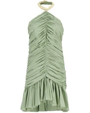 Balmain Draped Mini Dress - Green