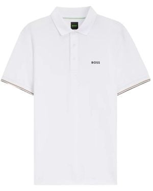 BOSS Logo-Detail Polo Shirt - White