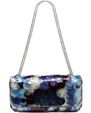 Rabanne Sequin One-Shoulder Bag - Blue