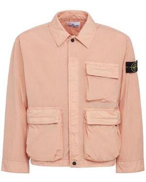 Stone Island Logo Nylon Field Jacket - Pink
