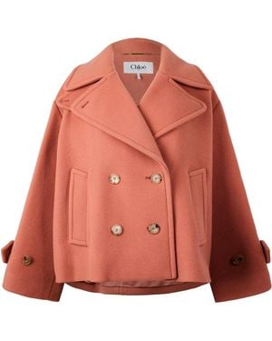 Chloé Ma96 Pea Coat - Red
