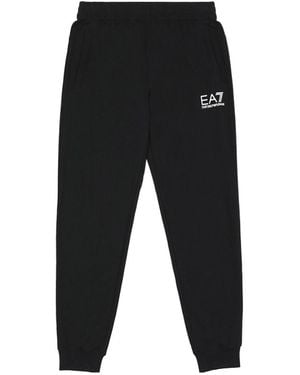 EA7 Logo Printed Two-Piece Sports Suit - Black