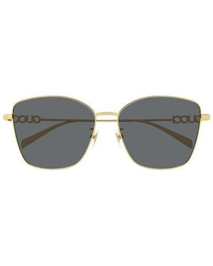 Gucci Eyewear Square-Frame Sunglasses - Metallic