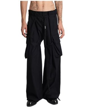 Ann Demeulemeester Iben Wide-Leg Cargo Pants - Black