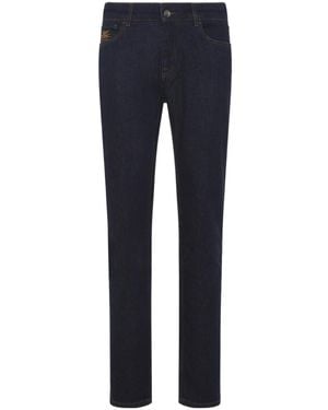 Etro Five-Pocket Jeans With Embroidered Logo - Blue