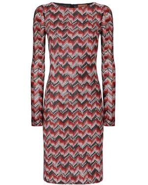 Missoni Boat Neck Dress - Red