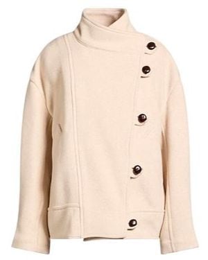 Isabel Marant Single-Breasted Long-Sleeve Coat - Natural