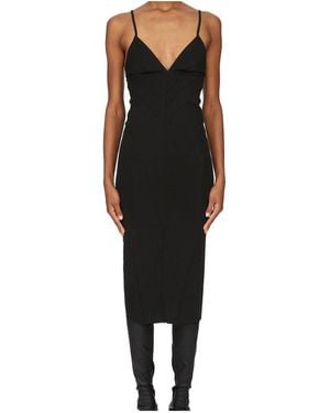 Rick Owens Slip Midi Dress - Black