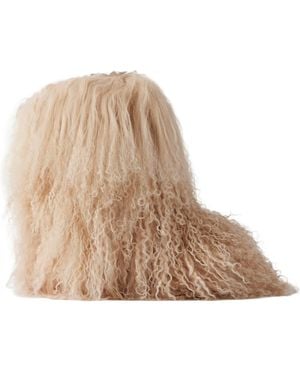 Bogner Shearling Ankle Boots - Natural