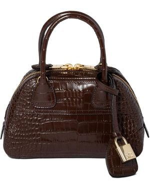Miu Miu Vivant Crocodile Embossed Calfskin Mini-Bag - Brown
