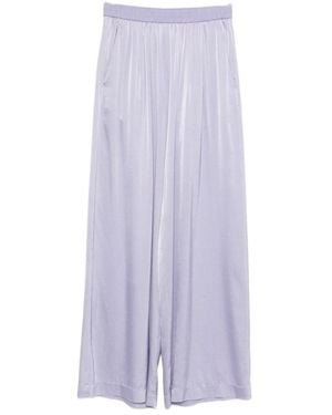 forte_forte Elasticated-Waistband Trousers - Purple