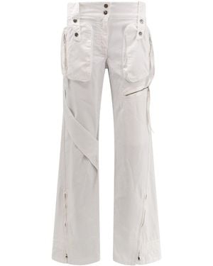 Blumarine Pocket Design Logo Casual Trousers - Grey