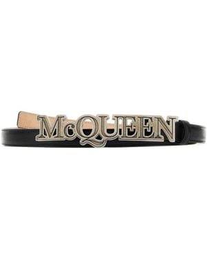 McQueen Logo Plaque Belt - Multicolour