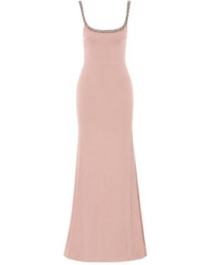 Elisabetta Franchi Embellished Long Dress - Pink