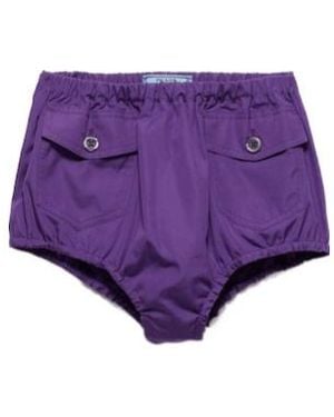 Prada Poplin Shorts - Purple