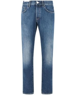 Pt Pantaloni Belt-Loop Pocket Jeans - Blue