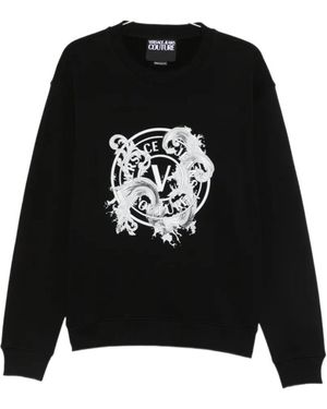 Versace Jeans Couture Logo Crew-Neck Sweatshirt - Black