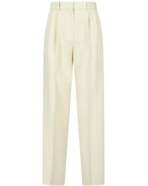 Calvin Klein Casual Trousers With Belt Loops - Natural