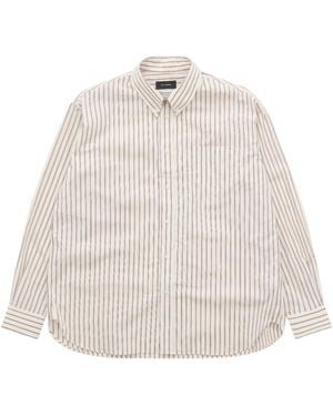 Willy Chavarria Striped Shirt - Natural