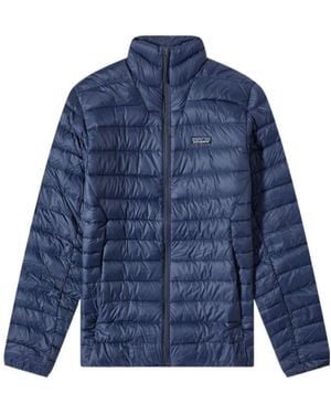 Patagonia Quilted Zip-Front Down Jacket - Blue